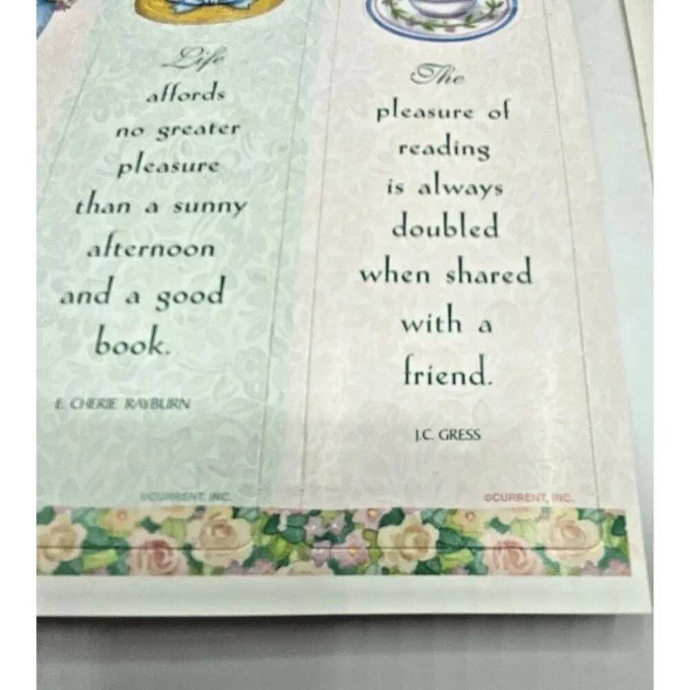 Vintage Book Plates & Bookmarks From The  Library Of  Current Inc USA Floral